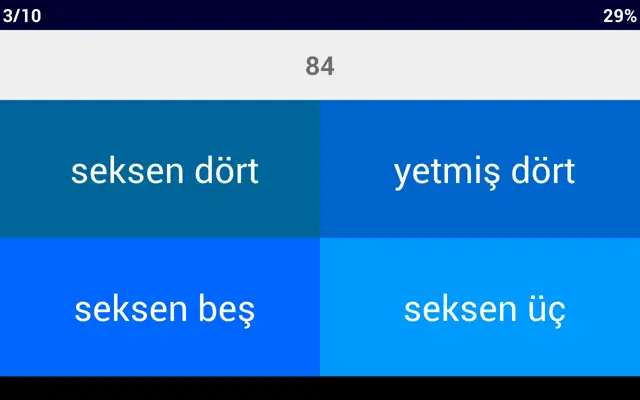 Turkish Number Whizz android App screenshot 2